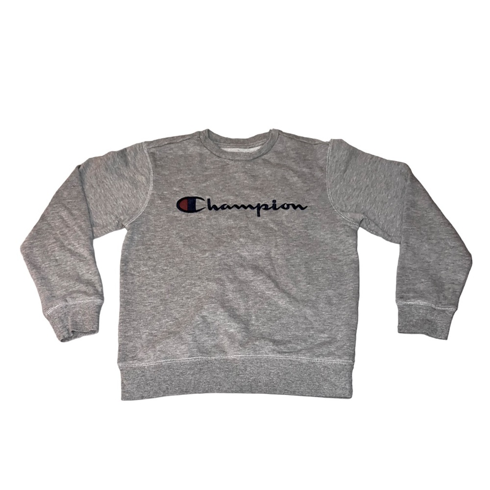 Champion Gray Crew Neck Sweater Kids size M